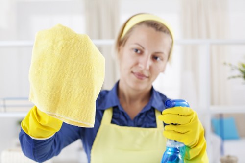 Technician treating a pet stain on carpet in a Swiss Cottage home