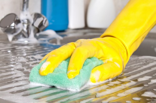 Local cleaning team preparing a property in Swiss Cottage for new occupants